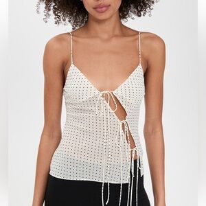 NWT Lioness Mariah Cami in porcelain polka XS